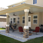 Stone Stucco Brick Posts Patio Covers - Gallery 1 | Boyd's Custom Patios