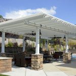 Stone Stucco Brick Posts Patio Covers - Gallery 6 | Boyd's Custom Patios