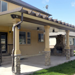 Stone Stucco Brick Posts Patio Covers - Gallery 9 | Boyd's Custom Patios